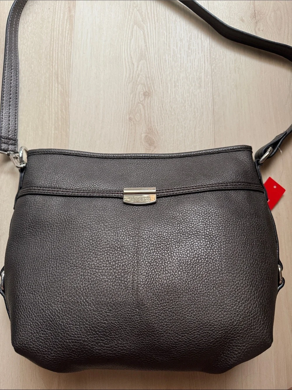 Rosetti Dark Brown Pebbled Crossbody Bag
